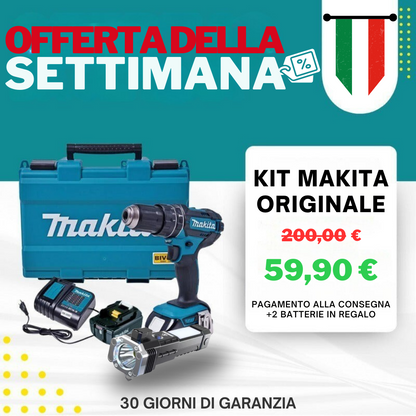 Trapano Avvitatore Professionale 48V - Kit Completo con 2 Batterie + 45 Accessori