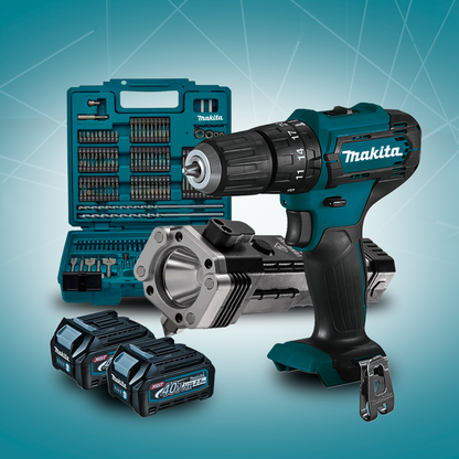 KIT TRAPANO AD IMPATTO POTENTE | 45 ACCESSORI + 2 BATTERIE 48V - LIQUIDAZIONE TOTALE